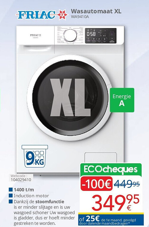 Friac Wasautomaat XL WA9410A
