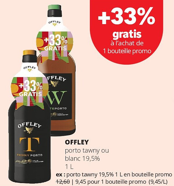 OFFLEY porto tawny ou blanc 19,5% 1 L