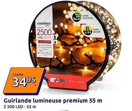 Guirlande lumineuse premium 55 m