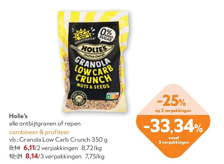 Holie’s Granola Low Carb Crunch 350 g