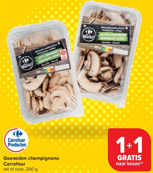 Gesneden champignons Carrefour