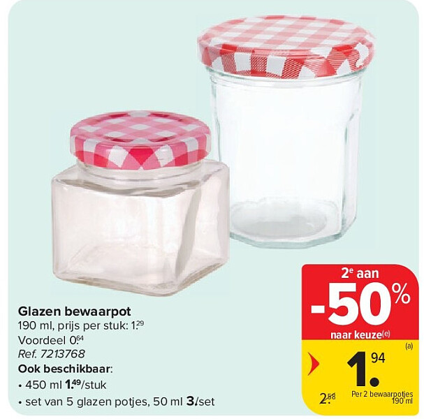 Glazen bewaarpot