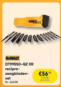 DT99550-QZ XR reciprozaagbladenset Nr. 40438