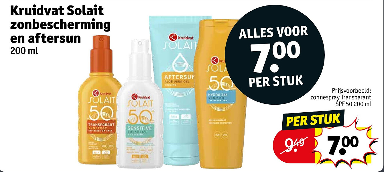 Kruidvat Solait zonbescherming en aftersun