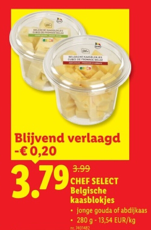 Belgische kaasblokjes