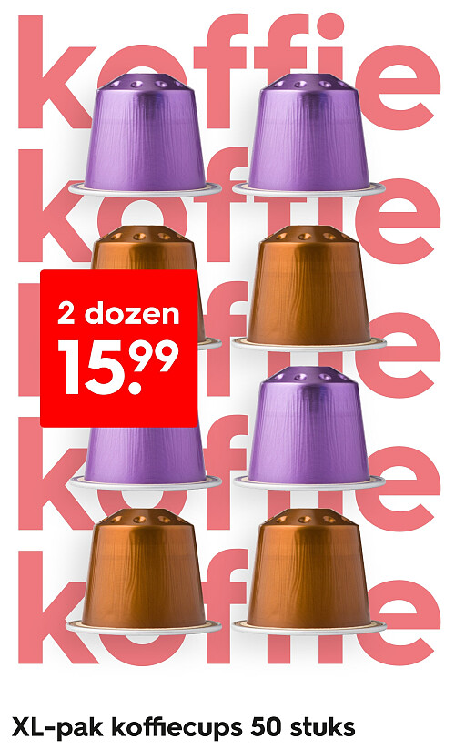 XL-pak koffiecups 50 stuks