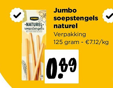 Jumbo soepstengels naturel