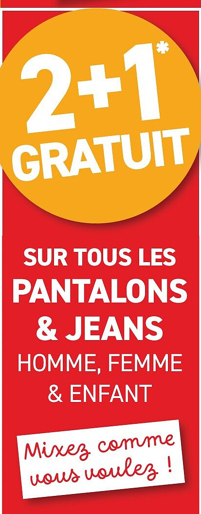 Pantalons et jeans homme, femme et enfant