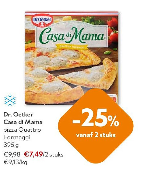 Dr. Oetker Casa di Mama pizza Quattro Formaggi 395 g