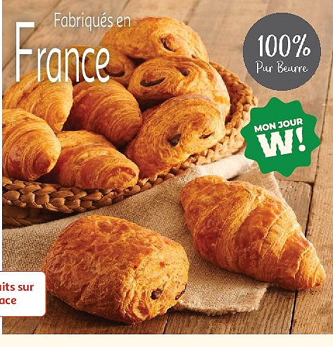 5 croissants + 5 pains au chocolat pur beurre, 500 g