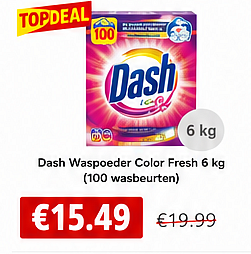 Dash Waspoeder Color Fresh 6 kg (100 wasbeurten)