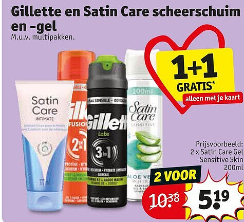 Gillette en Satin Care scheerschuim en -gel