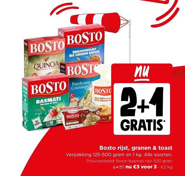 Bosto rijst, granen & toast