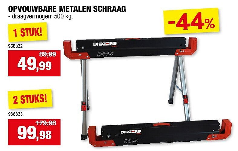 OPVOUWBARE METALEN SCHRAAG