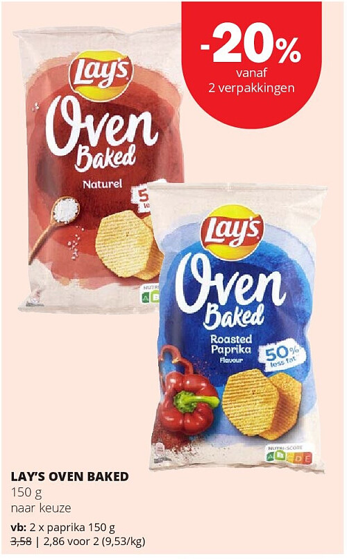 LAY’S OVEN BAKED paprika 150 g