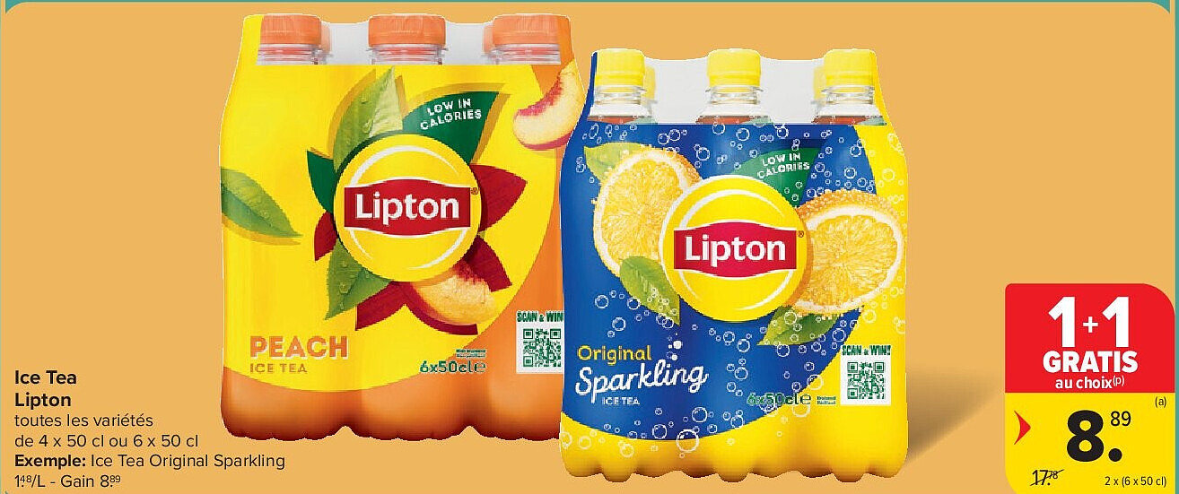 Ice Tea Lipton 2 x (6 x 50 cl)