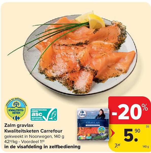 Zalm gravlax Kwaliteitsketen Carrefour