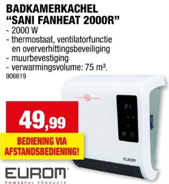 BADKAMERKACHEL "SANI FANHEAT 2000R"