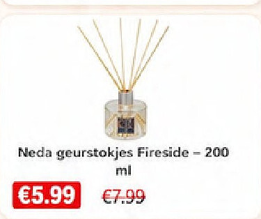Neda geurstokjes Fireside - 200 ml