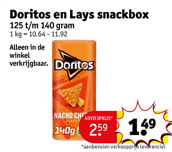 Doritos en Lays snackbox