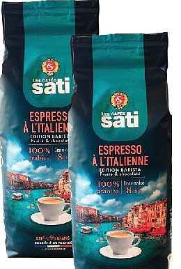 Café en grains espresso à l'italienne Sati