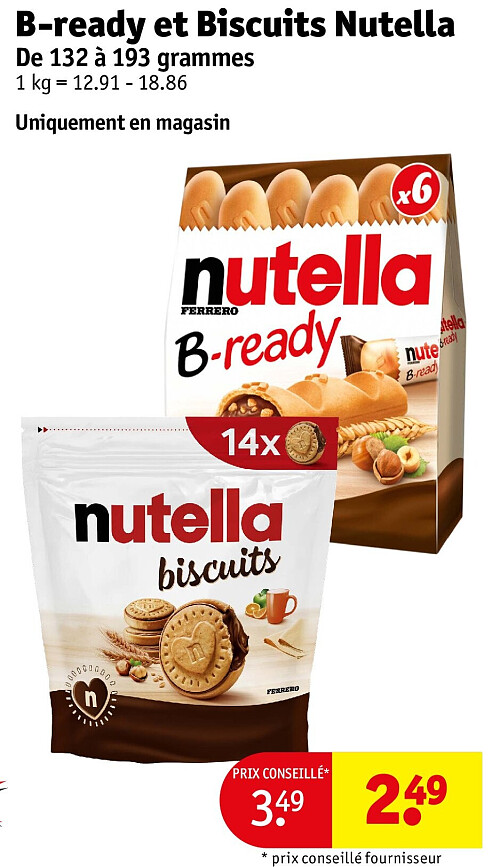 B-ready et Biscuits Nutella