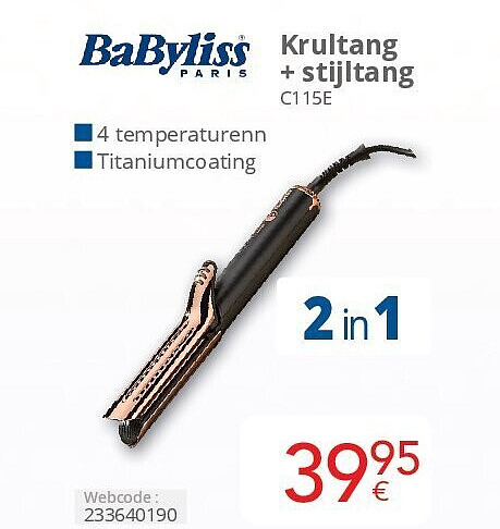 Krultang + stijltang C115E