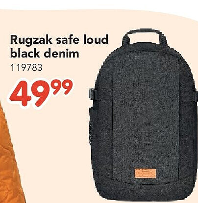 Rugzak safe loud black denim 119783