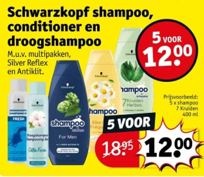Schwarzkopf shampоо, conditioner en droogshampoo