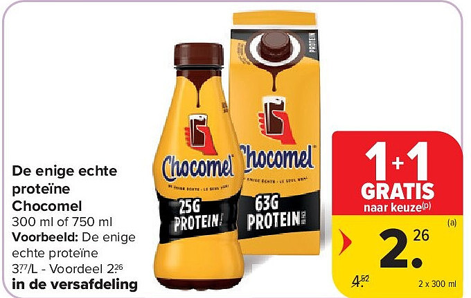 De enige echte proteïne Chocomel