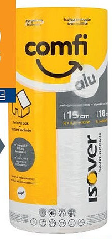 Isover Comfi Alu glaswolrol dikte 18 cm