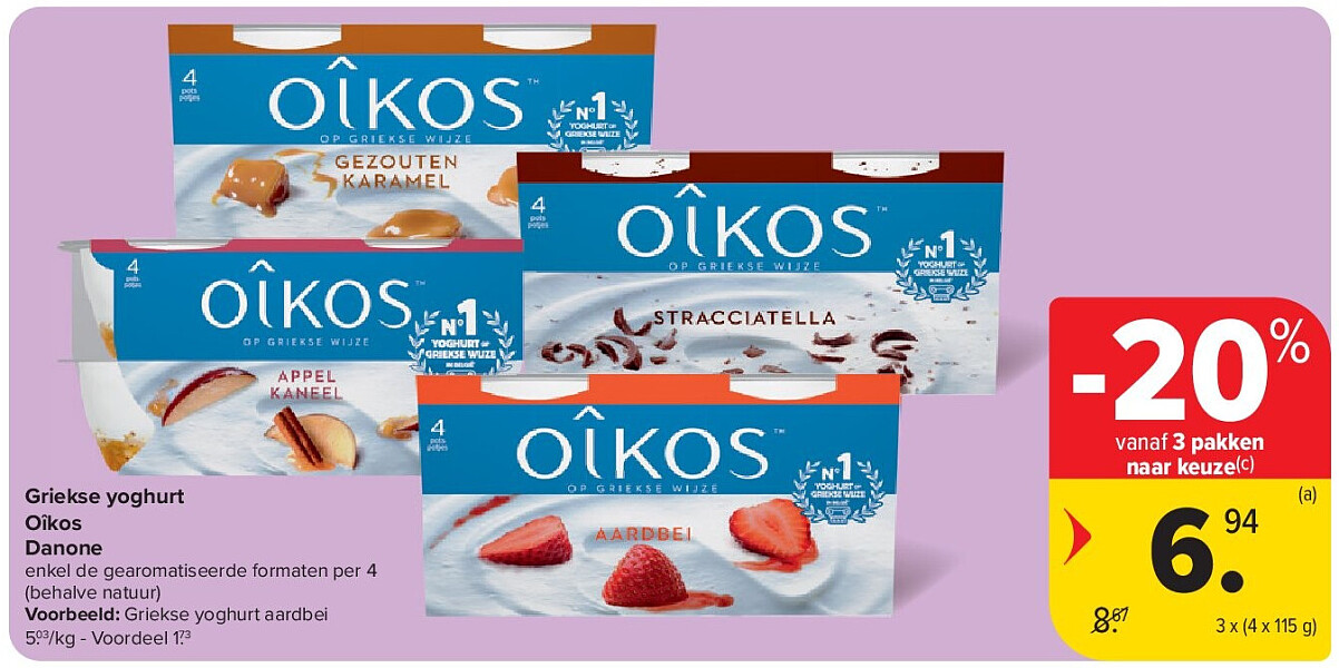 Griekse yoghurt Oîkos Danone