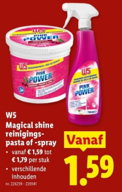 Magical shine reinigings' pasta of -spray