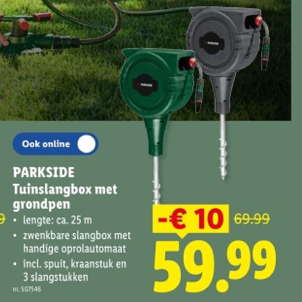 Tuinslangbox met grondpen