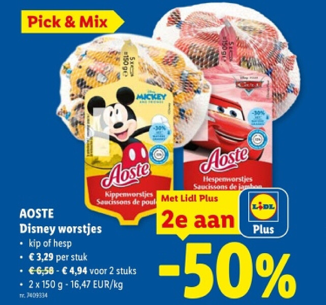 Disney worstjes