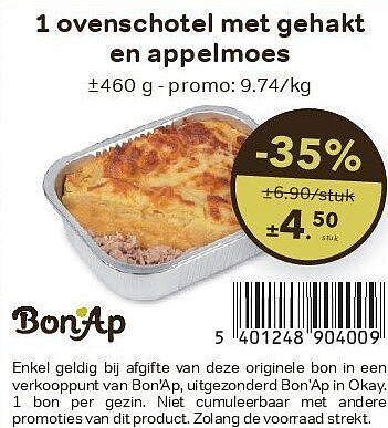 ovenschotel met gehakt en appelmoes