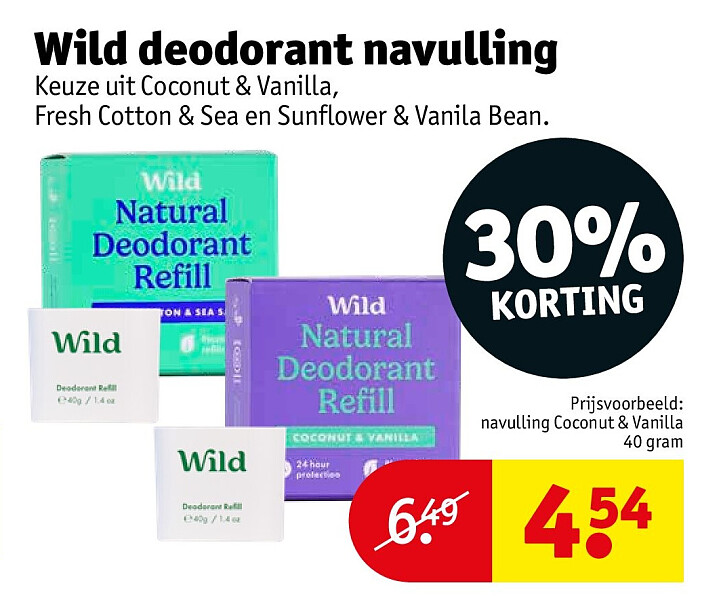 Wild deodorant navulling