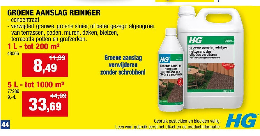 GROENE AANSLAG REINIGER 1 L - tot 200 m²