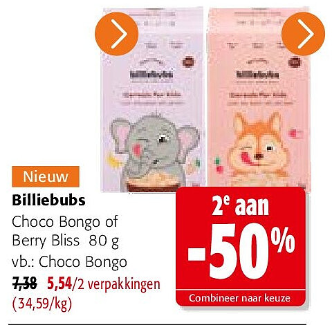 Billiebubs Choco Bongo of Berry Bliss 80 g