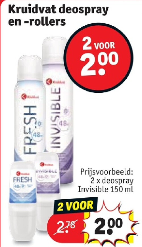 Kruidvat deospray en -rollers