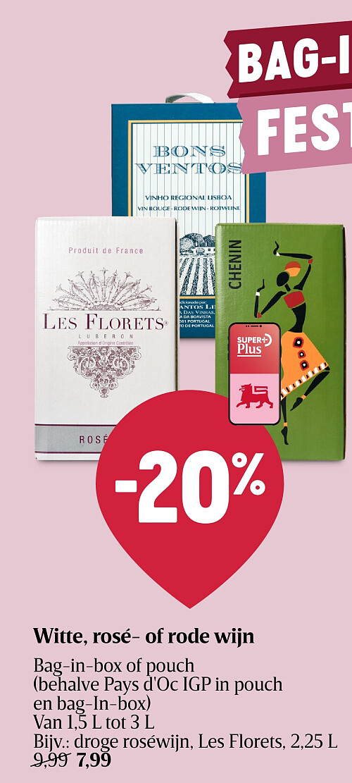 Witte, rosé- of rode wijn