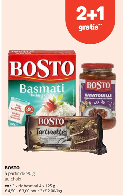BOSTO riz basmati 4 x 125 g