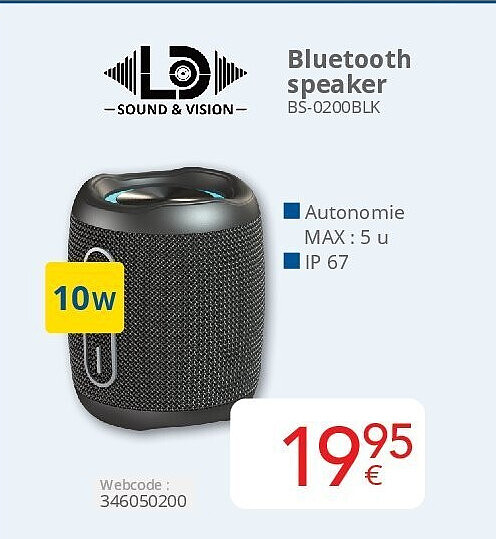 Bluetooth speaker BS-0200BLK