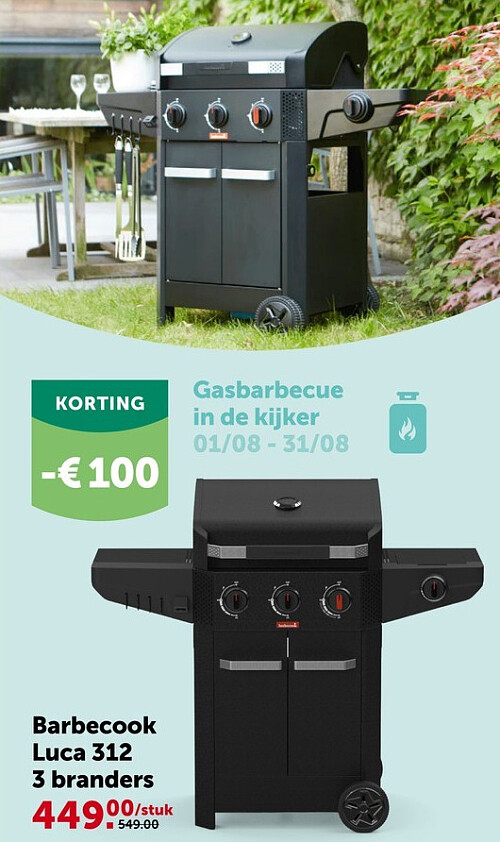 Barbecook Luca 312 3 branders
