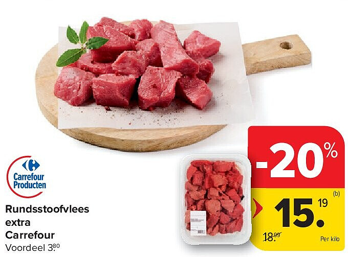 Rundsstoofvlees extra Carrefour
