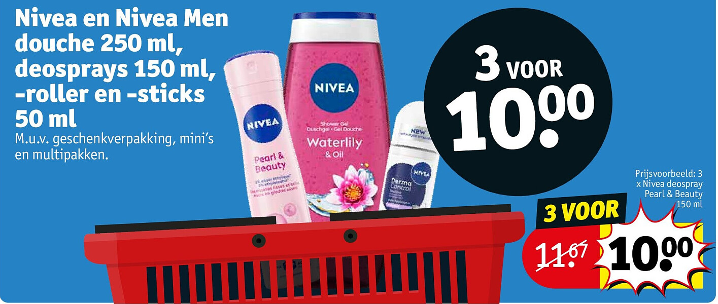 3 x Nivea deospray Pearl & Beauty 150 ml