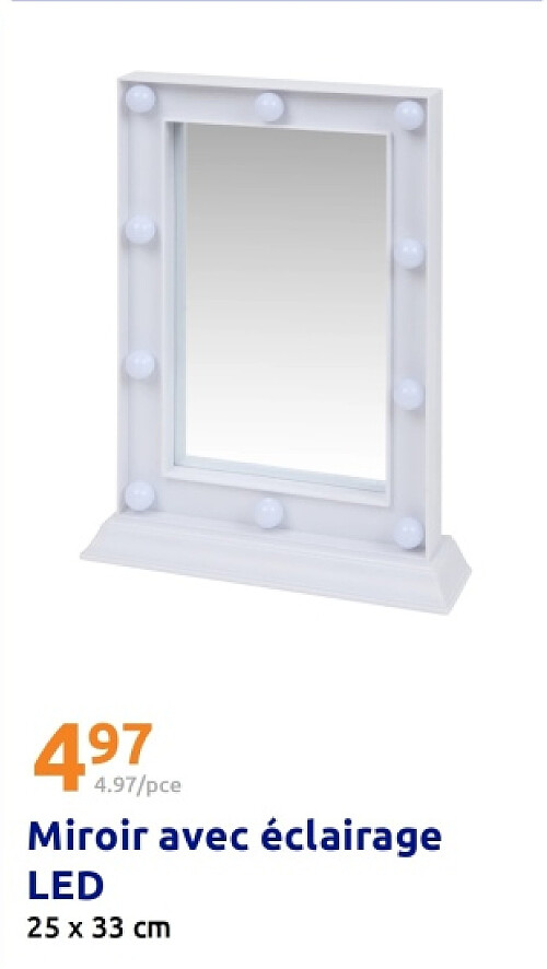 Miroir avec éclairage LED