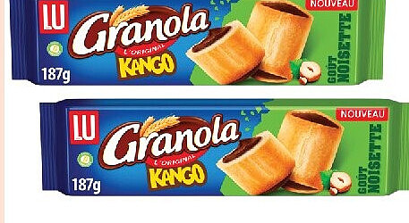 Biscuits Granola Kango fourrés au chocolat LU