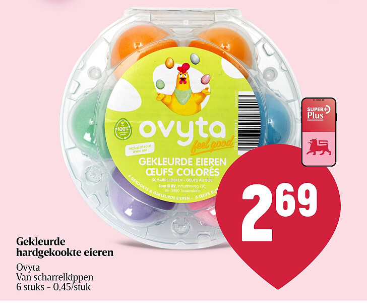 Gekleurde hardgekookte eieren