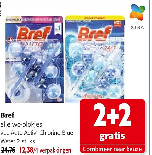Bref Auto Activ’ Chlorine Blue Water 2 stuks